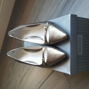 Nordstrom Classic Design Leather "Myriam" Bronze Low Heel Shoe Size 7M